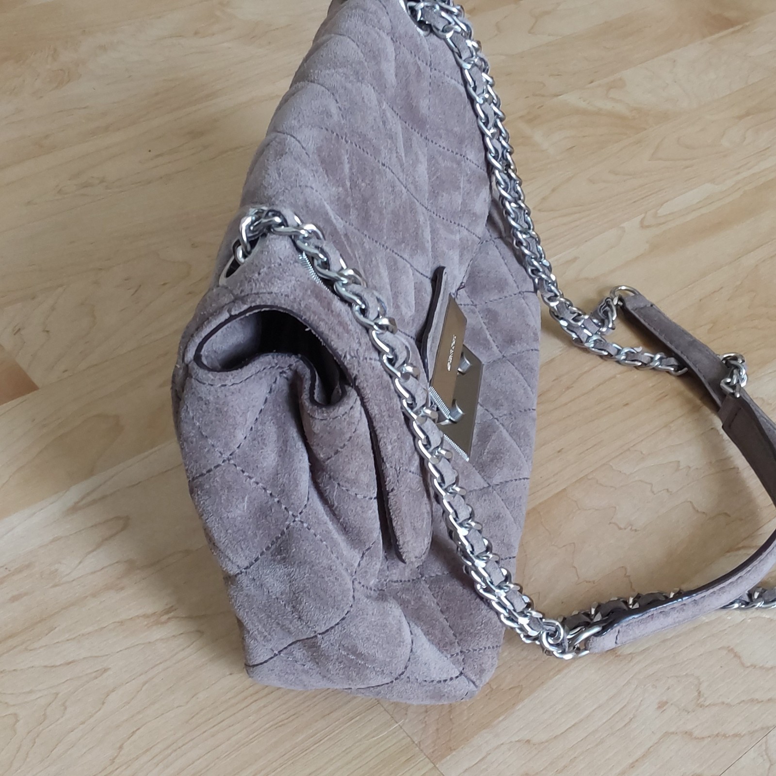 Michael Kors Sloan Suede Quilted Chain Shoulder / cross body Bag