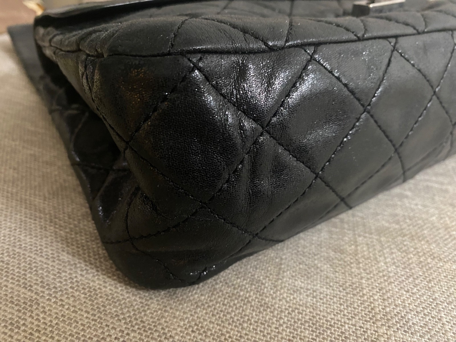 Chanel Geometric Flap Bag Quilted Lambskin Large
