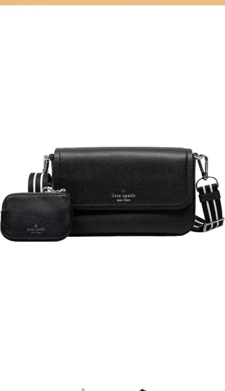 Kate Spade Rosie Flap Crossbody Black EUC