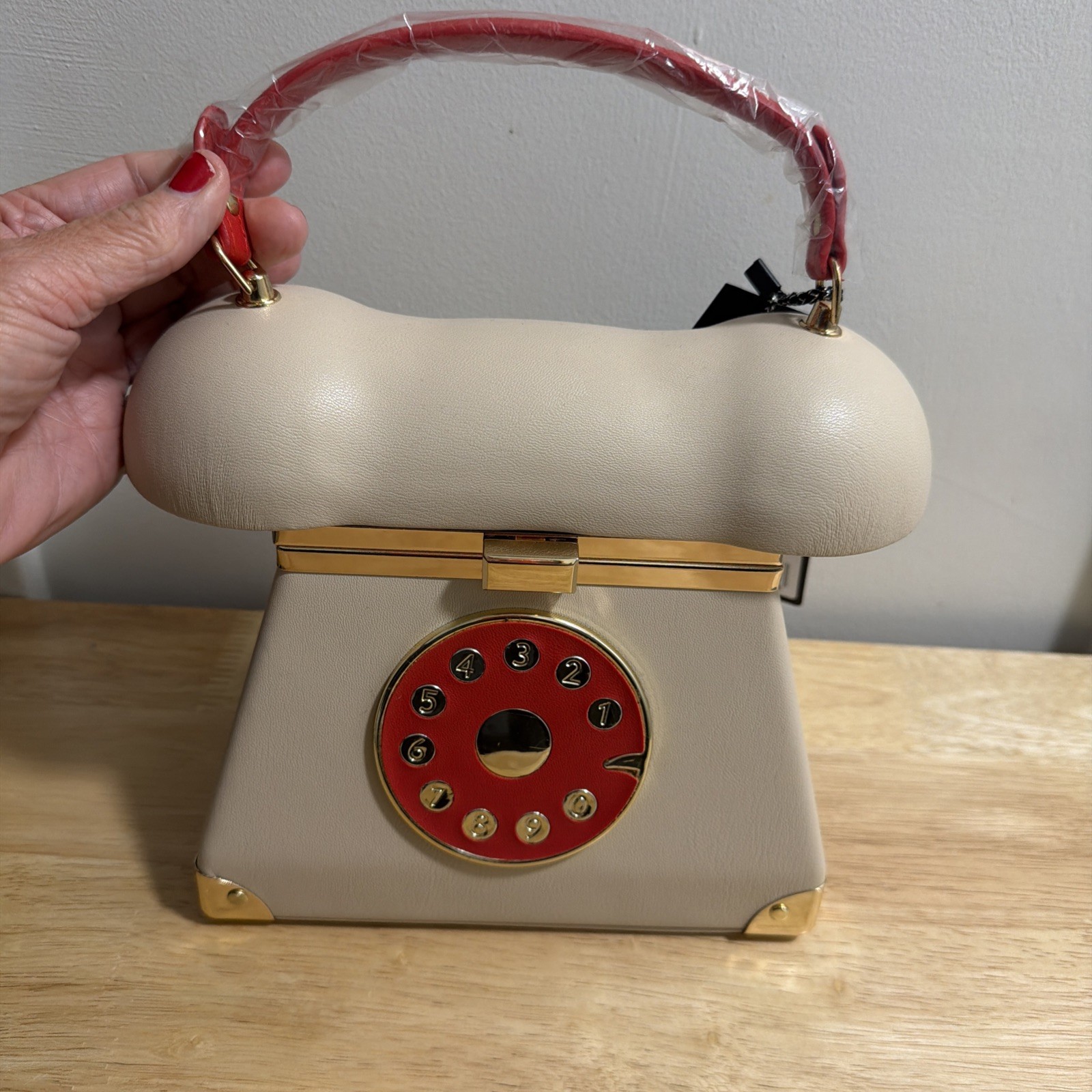 Women Telephone Shape Clutch Bag Chic Novelty Evening Party Handbag