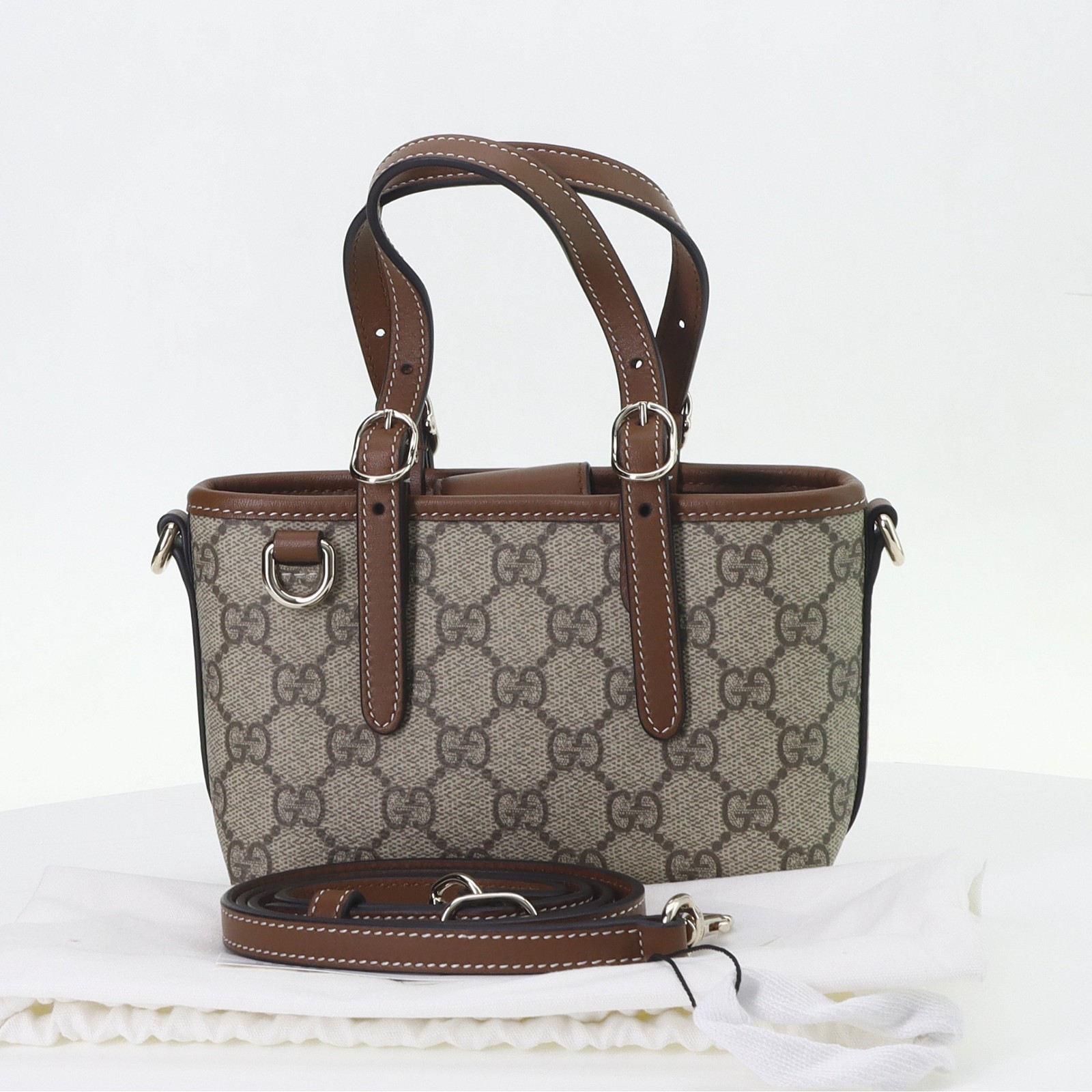 GUCCI GG Emblem Handbag Featuring the signature GG pattern handbag mini size