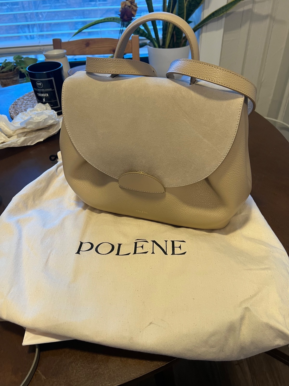 polene handbag – Numéro Un Nano EDITION TEXTURED TAUPE