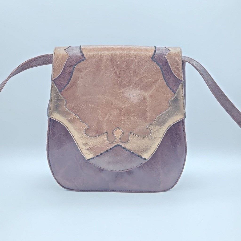 Vintage Margaret Jerrold Leather Saddle Bag Spain Boho Crossbody