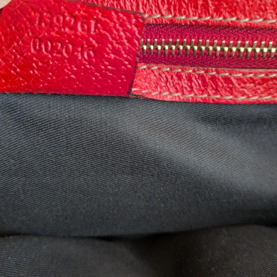 GUCCI Mini Tote Bag GG Canvas Red Authentic From Japan
