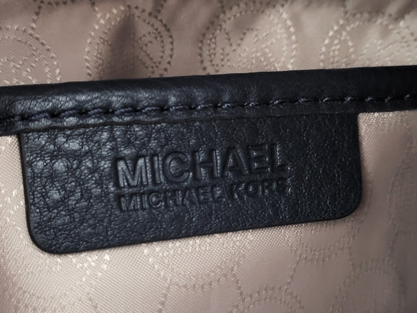 🌞MICHAEL KORS WESTON MIDNIGHT BLUE GOLD LEATHER LARGE TOP ZIP SHOULDER BAG🌺NWT