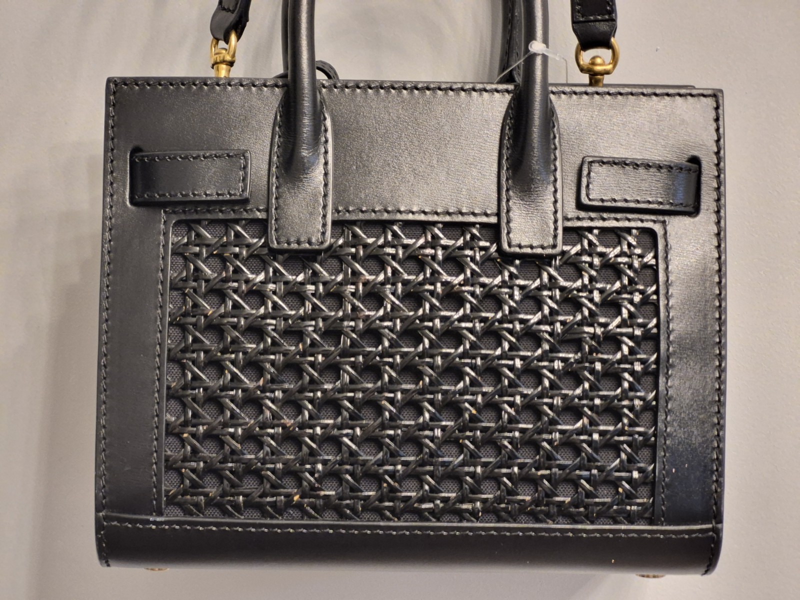 Saint Laurent Sac du Jour nano black Canework Woven leather VERY RARE