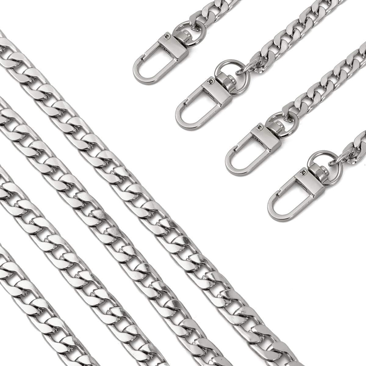 Purse Chain DIY Handbag Strap Shoulder Bag 47 inches Long 47″/ 120cm silver