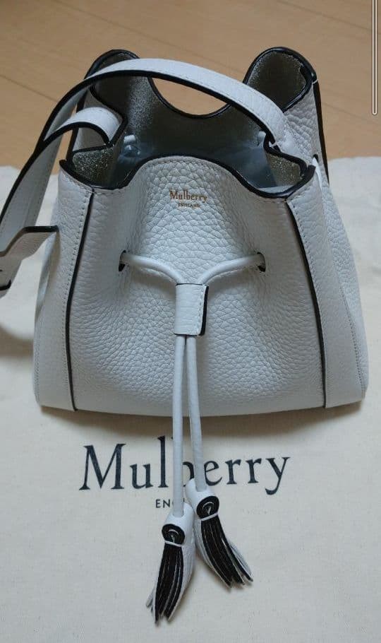 Mulberry 2021 Limited Edition White Leather Handbag 22x23x11cm Auth From Japan