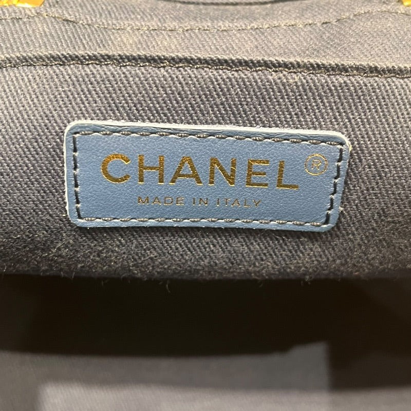 CHANEL Denim Chain Vanity Bag Blue Denim Shoulder Bag AS1336 #OKB1626