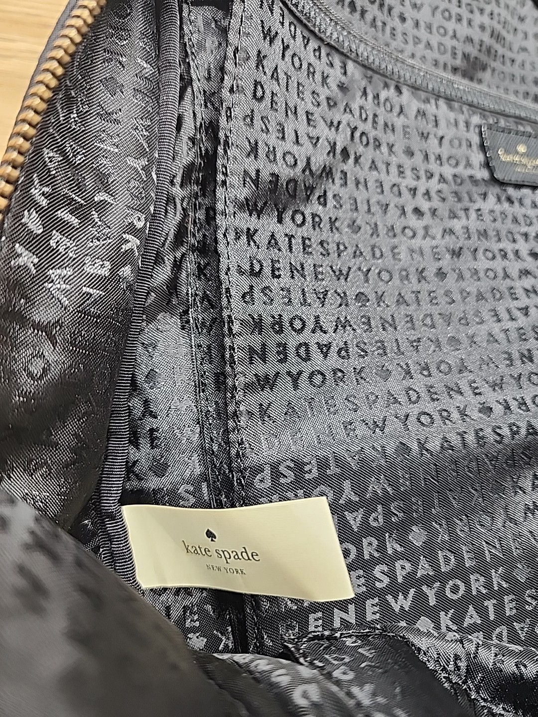 Kate Spade Black Nylon Hilo Blake Avenue Gold Hardware Large Backpack