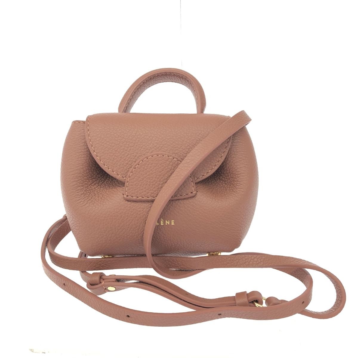 POLENE Handbag NUMERO UN MICRO Leather Pink Authentic From Japan