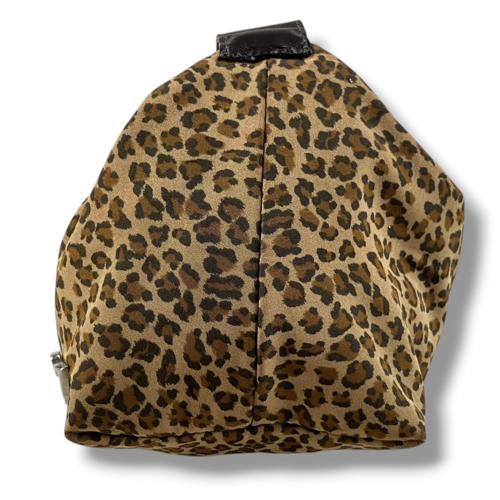 Bottega Veneta Leopard Nylon Makeup Bag Accessory Poach Logo plate Animal print