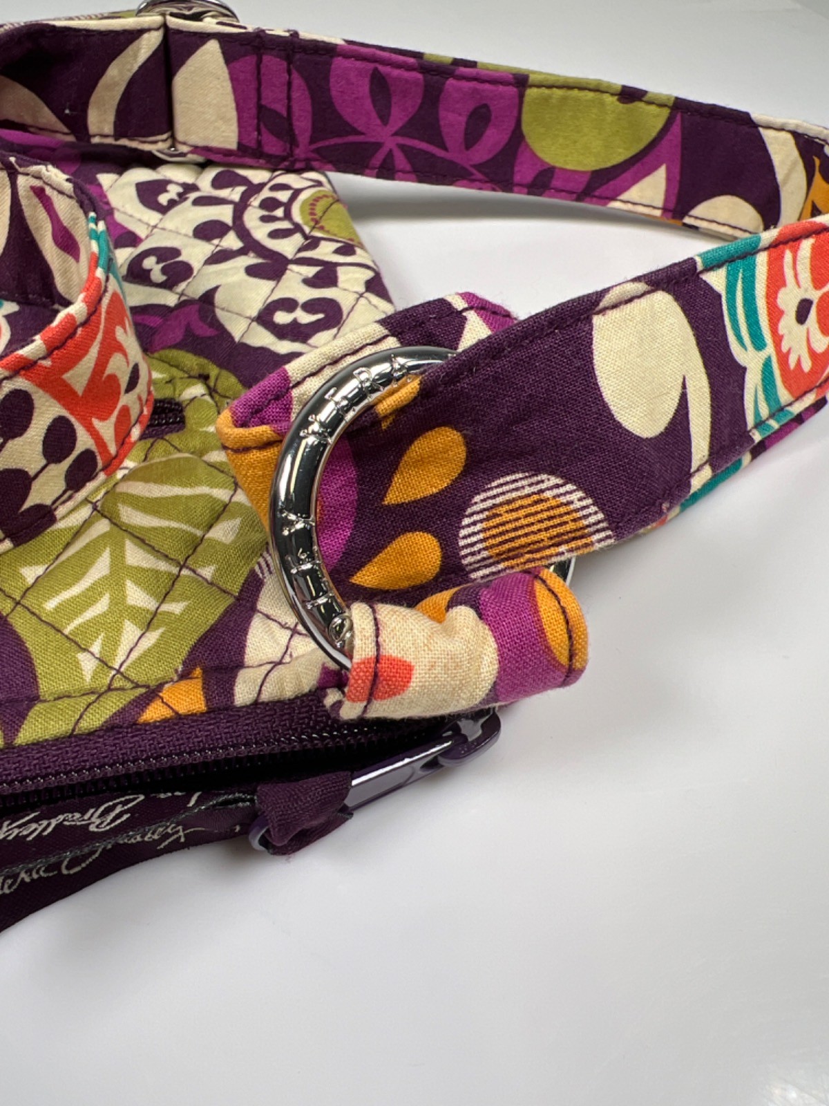 Vera Bradley Women’s Purple Plum Crazy Quilted Crossbody Purse