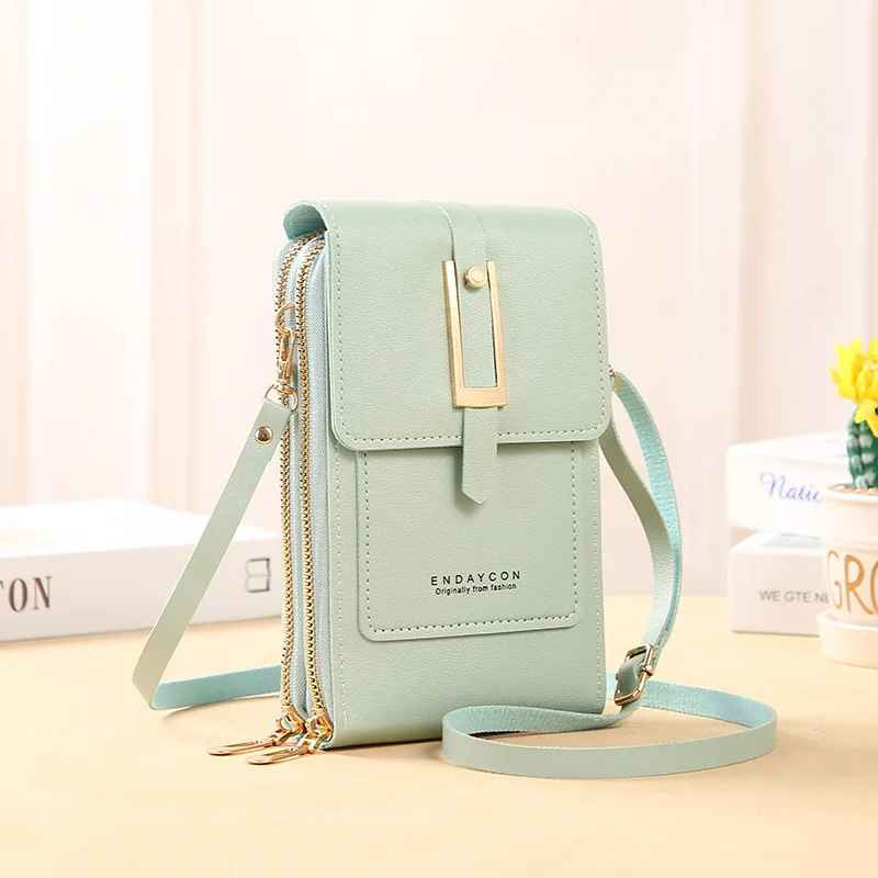 Crossbody Touch Screen Cell Phone Purse Women Leather Wallet Pouch Shoulder Bag