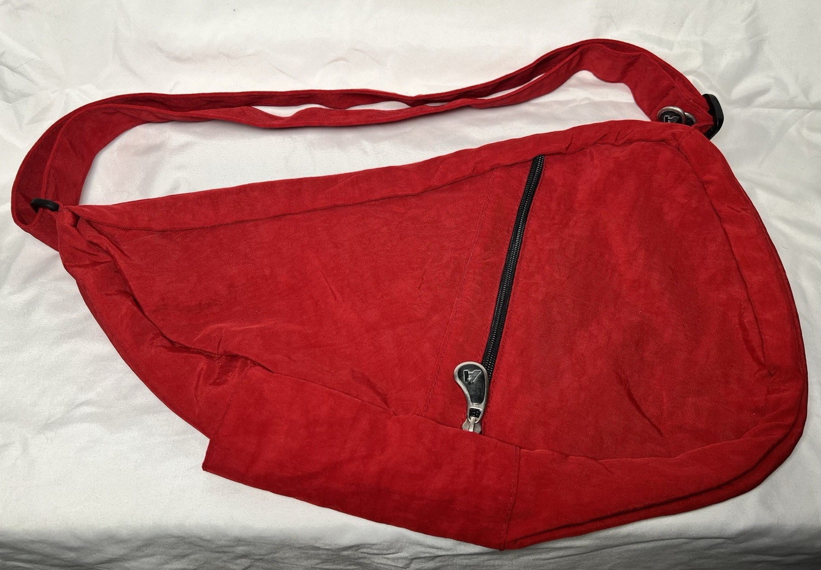 Ameribag Healthy Back Bag Crossbody Sling Backpack Red Nylon Large 18” NWOT