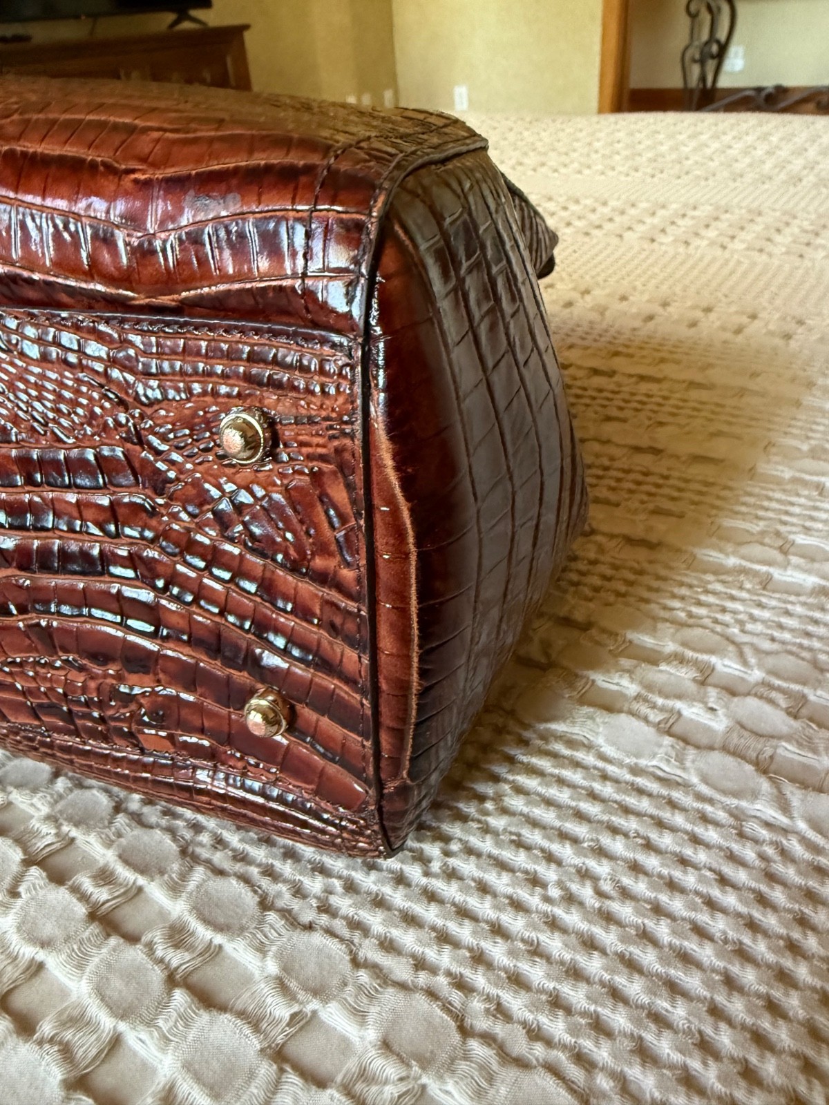 Authentic Brahmin Melbourne Leather Satchel + Wallet – Excellent Condition