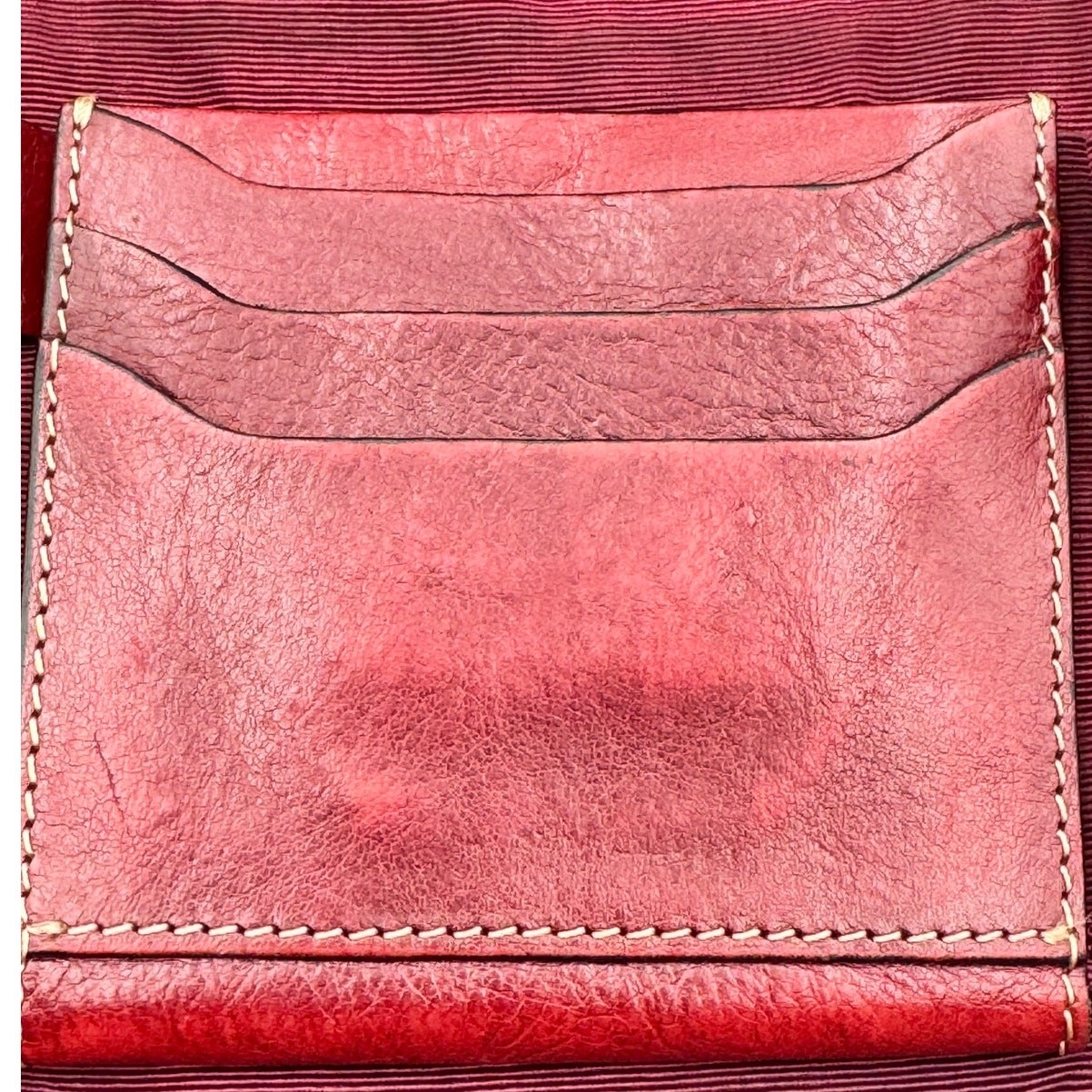 VTG ’90s El Portal Dark Red Leather Shoulder Bag Tote AS IS-READ NOTE
