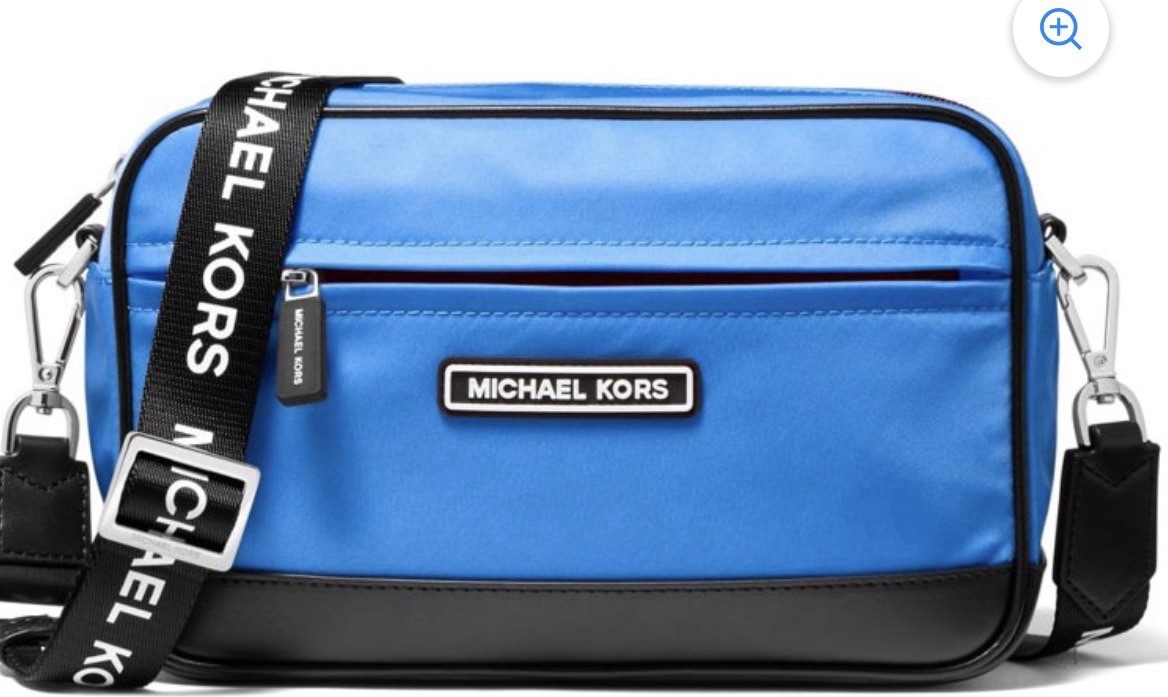 Michael Kors Women’s Medium Nylon Top Zip Crossbody Bag (Bright Blue)