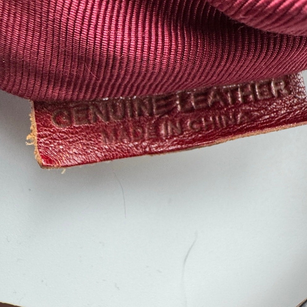 VTG ’90s El Portal Dark Red Leather Shoulder Bag Tote AS IS-READ NOTE
