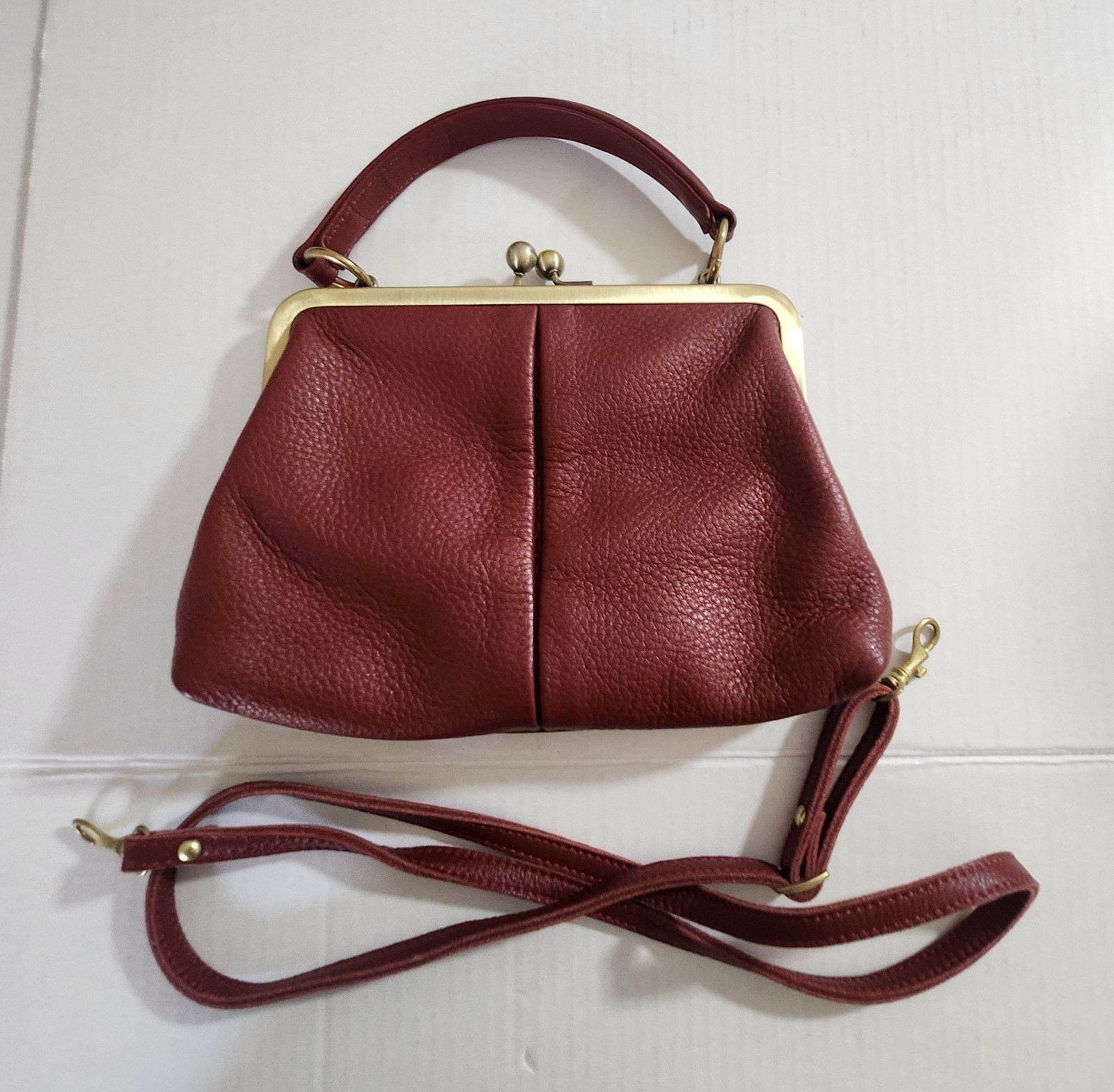 Korean No Brand Red Leather Purse Shoulder Bag