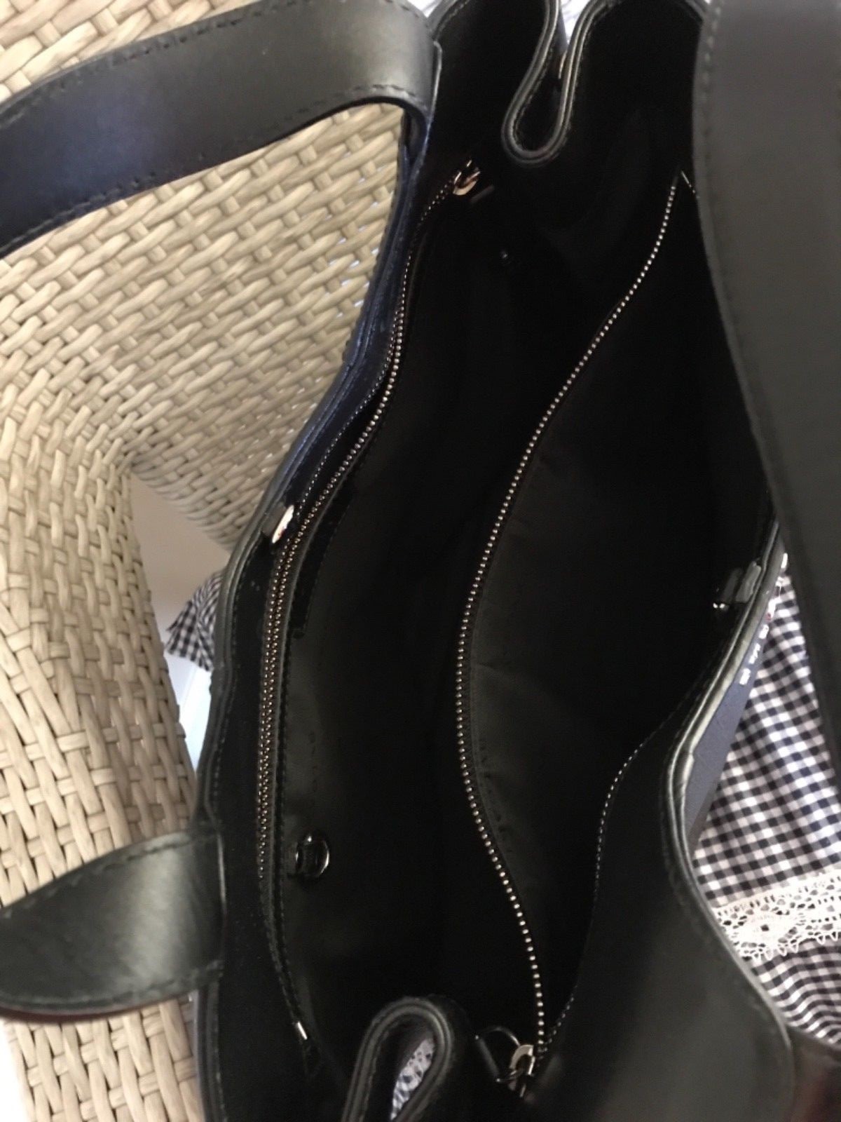 BVLGARI WEEKEND TOTE BAG DARK GRAY/BLACK PVC & LEATHER 100% AUTHENTIC WOW!!