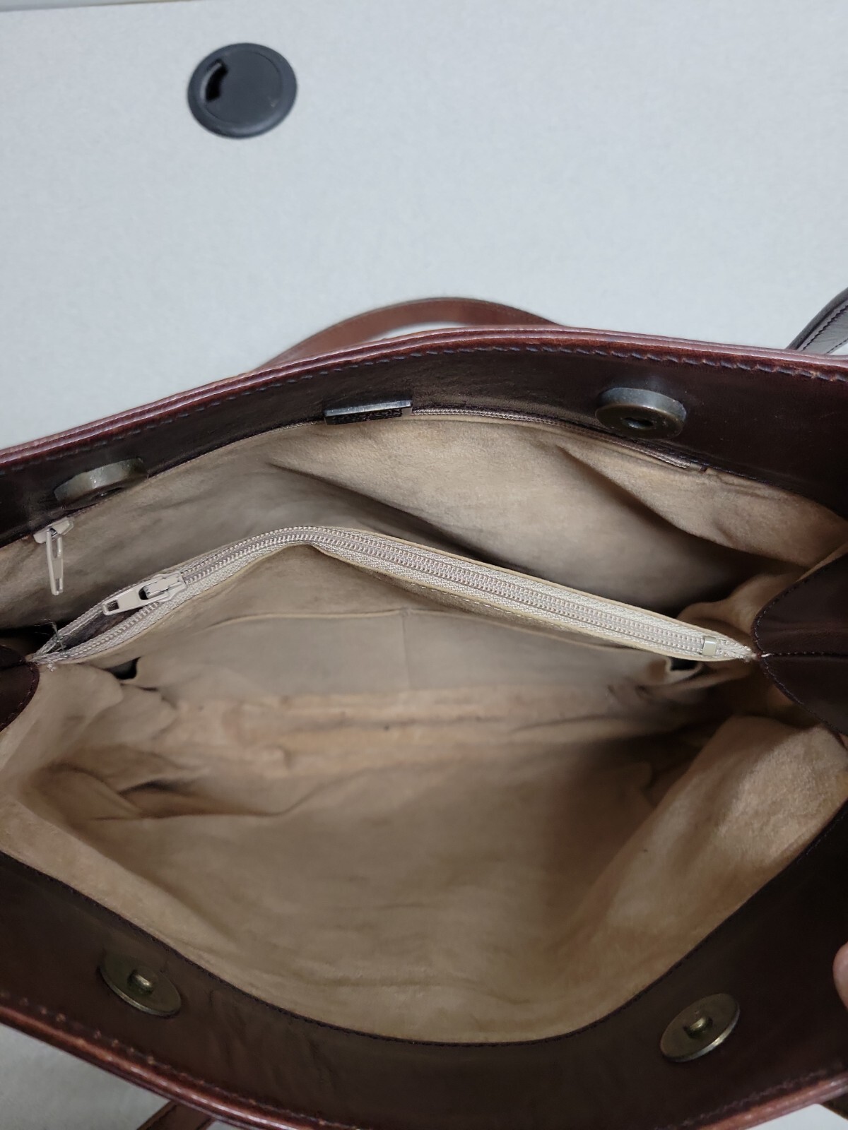 OROTON Brown Australia Leather Handbag Double Strap