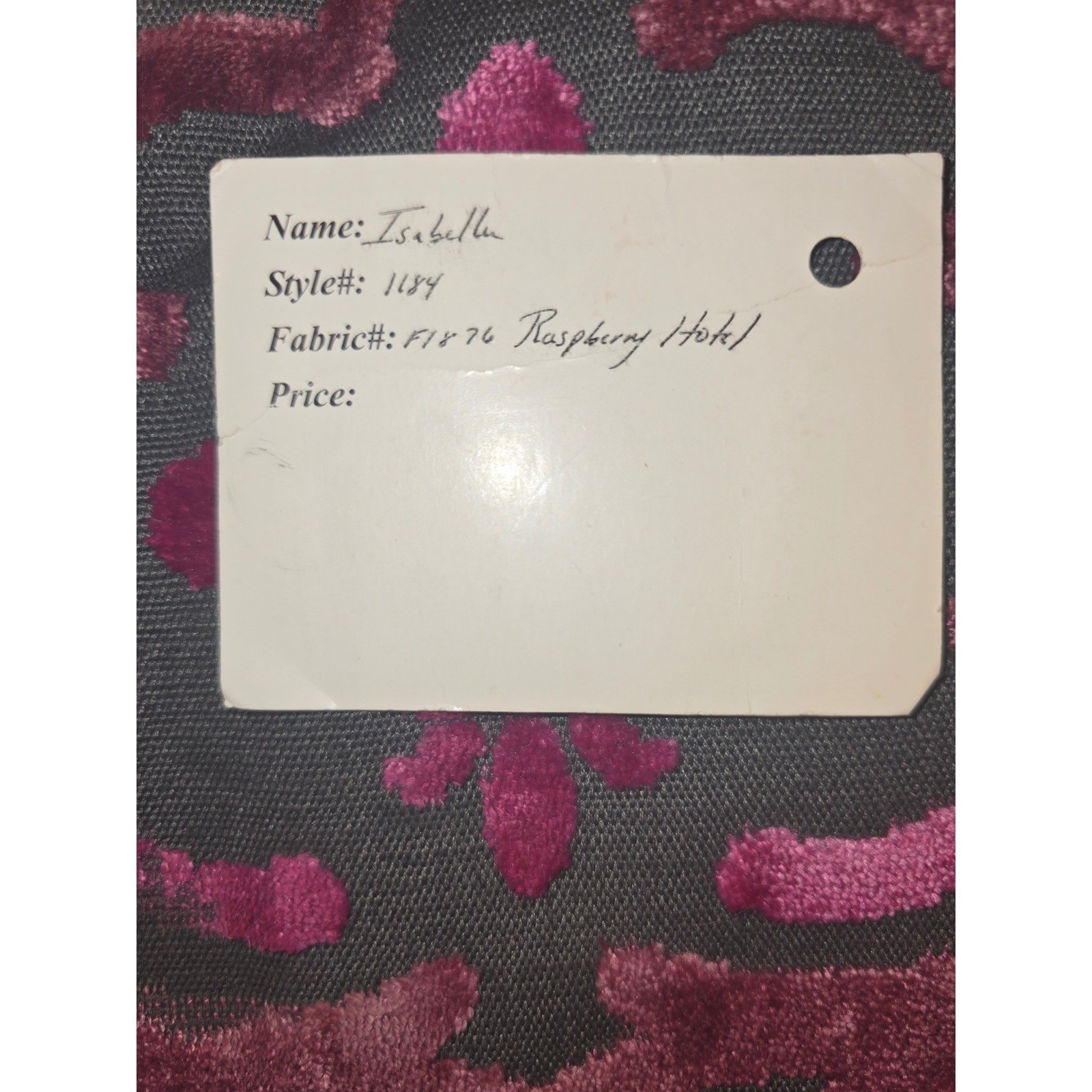 Glenda Gies Isabella Hobo Bag in Raspberry Hotel fabric