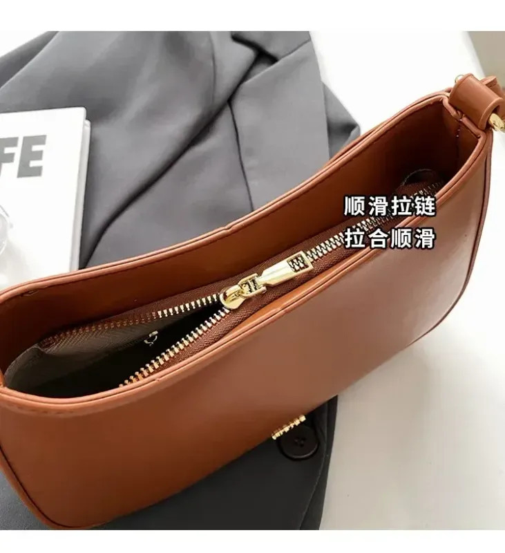 Red Underarm Shoulder Bags for Women 2024 New Texture Leather Crossbody Bag