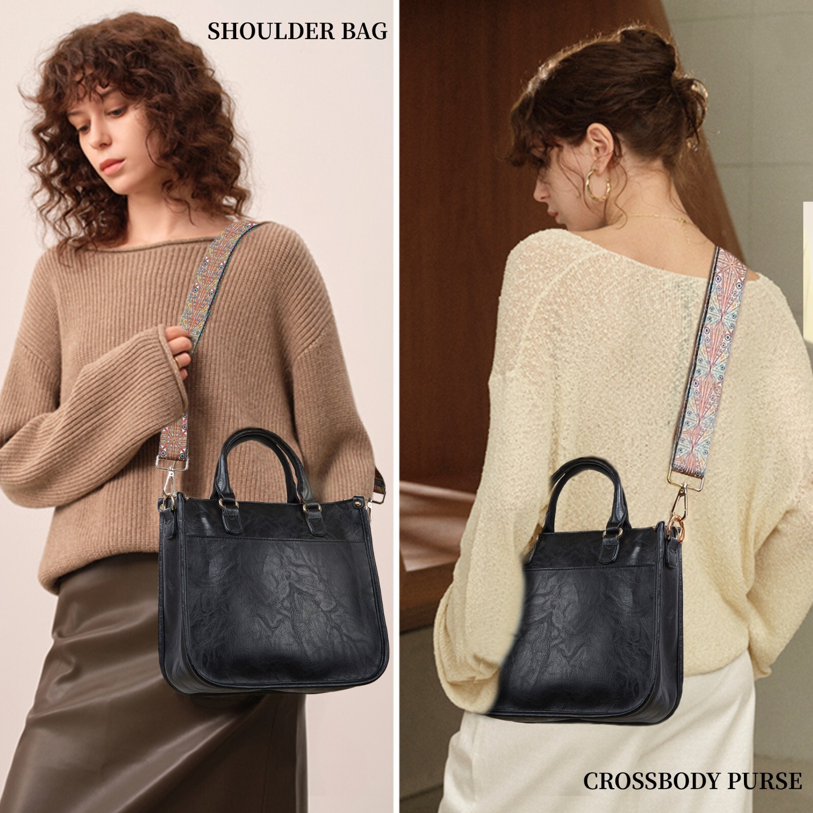 Leather Crossbody Purses and Handbags for Women Shoulder Bag Cross Body Bag