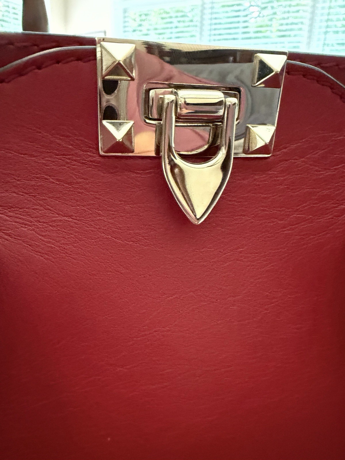 NWT Valentino Garavani Rockstud Medium Open Tote Red Leather Bag MSRP $2445