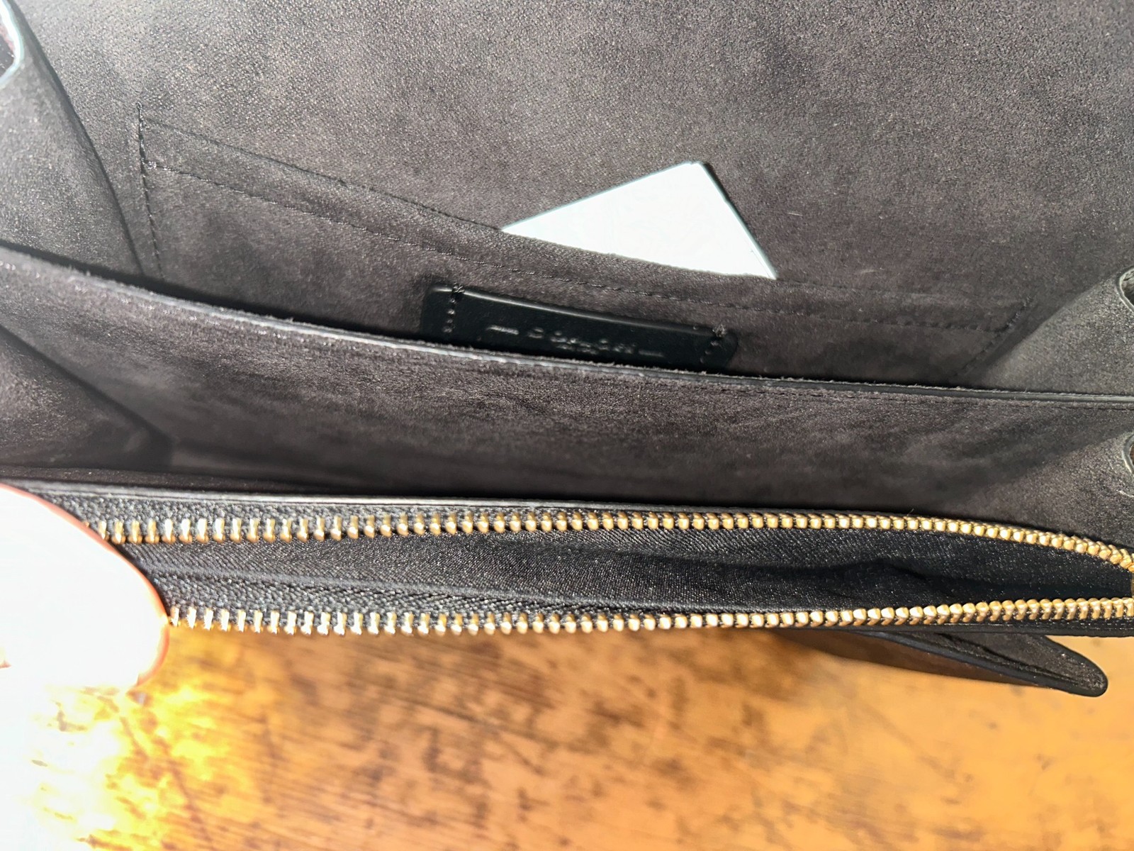 NW0T Coach Klare Crossbody Shoulder Handbag in Crossgrain Brown Black Gold 91019