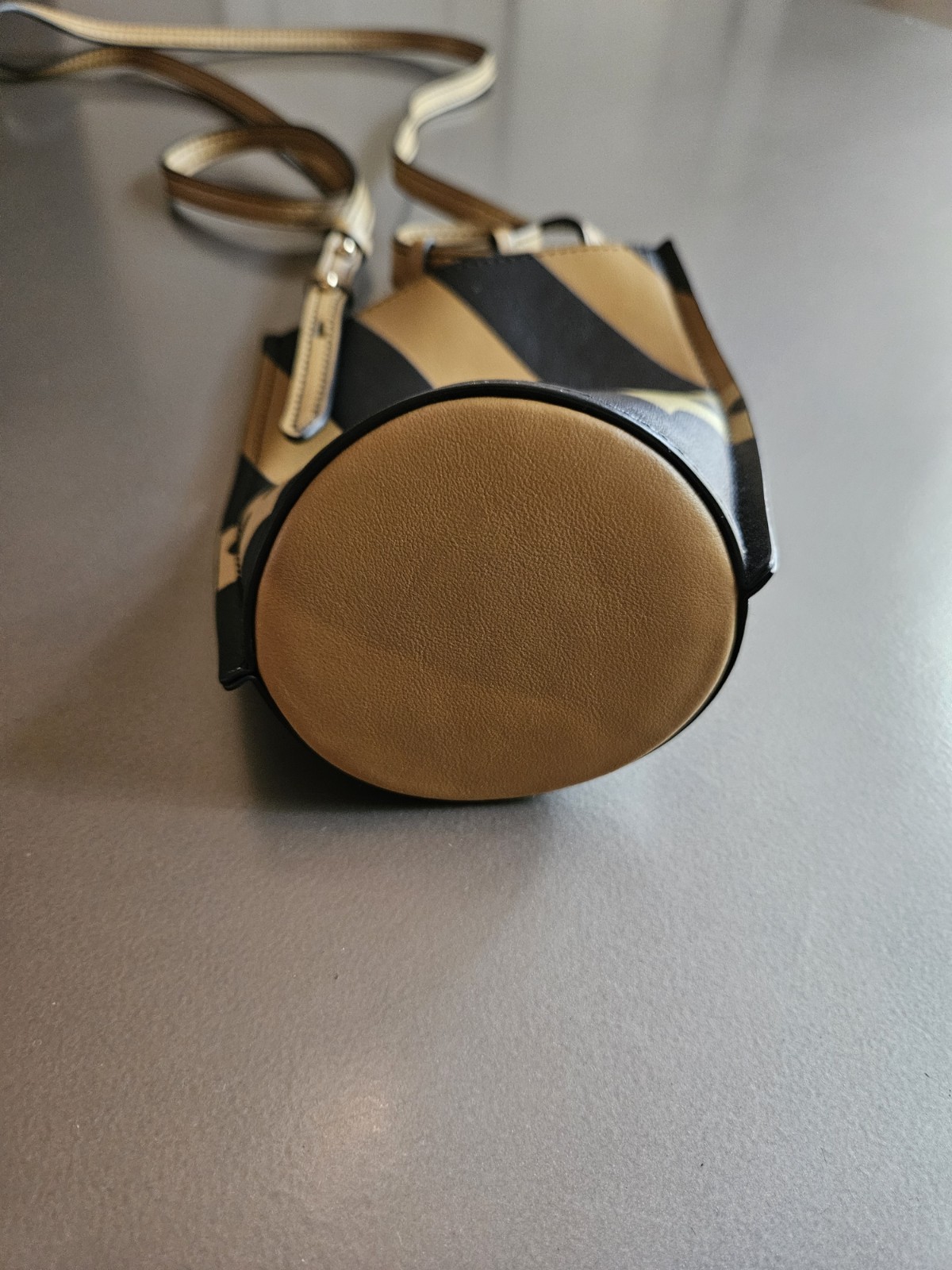 Smythson Of Bond Street Tan Leather Bottle Bag Purse
