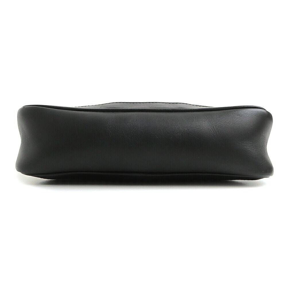 GUCCI Black Sherry Line Leather Canvas Shoulder Bag Accessory Pouch 92820