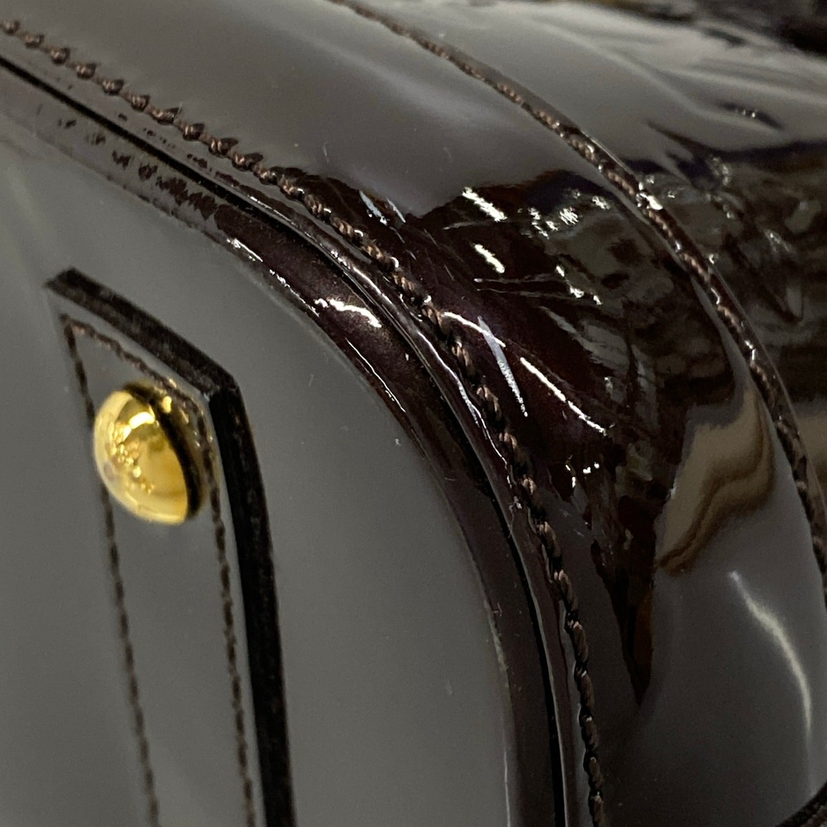 LOUIS VUITTON Alma BB M91678 Amarante Monogram Vernis SN4176 Handbag