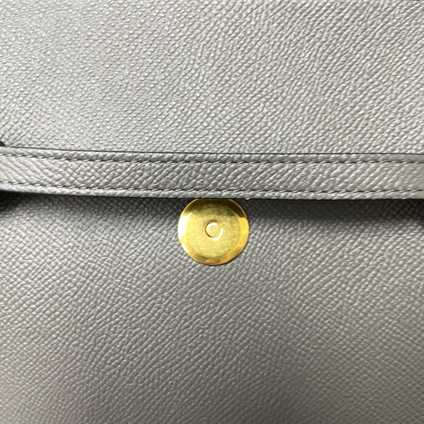 CELINE Belt Mini Grey Grained Calfskin Hand Shoulder Crossbody Duty Paid