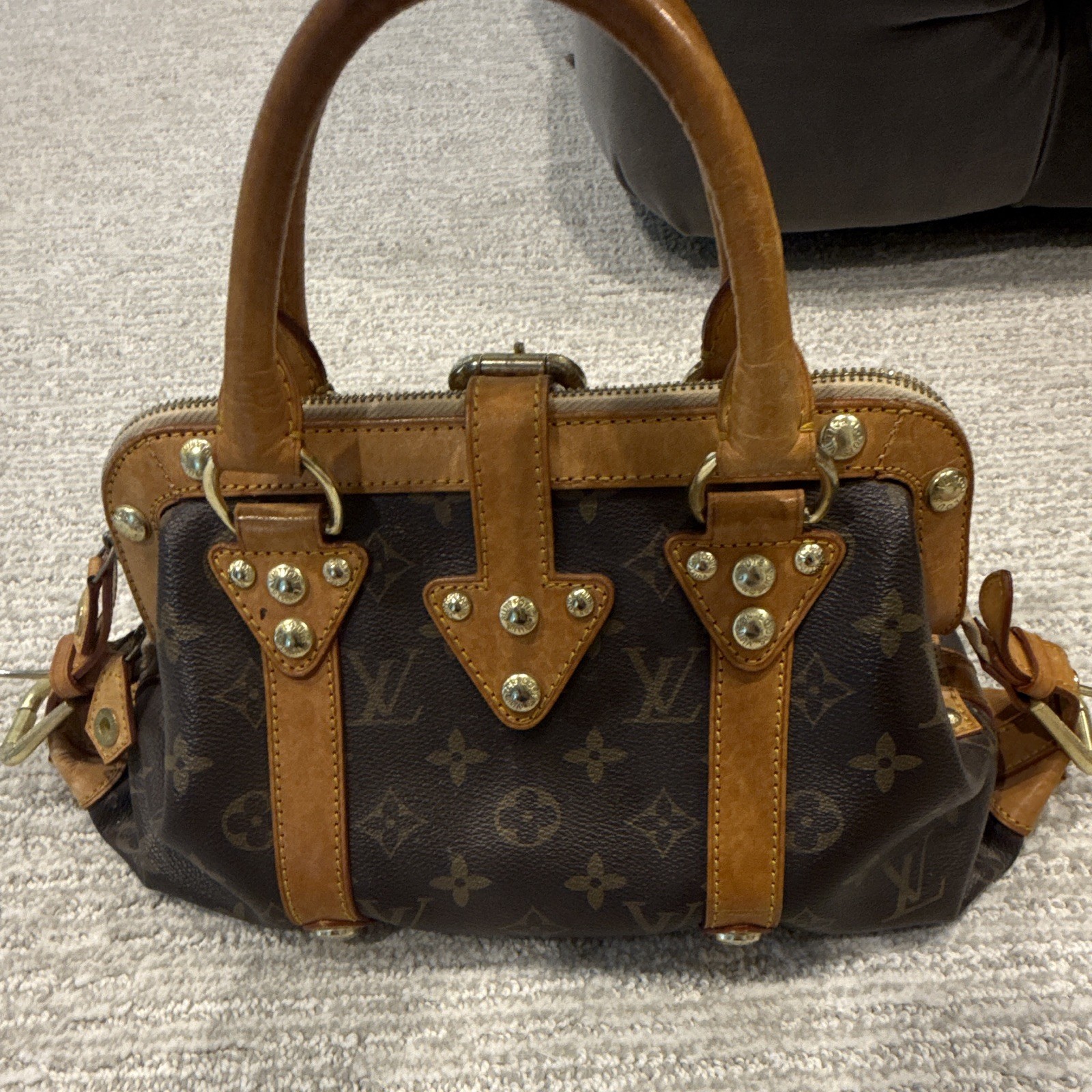 Louis Vuitton Monogram Limited Edition Top Handle Zip Buckle Strap