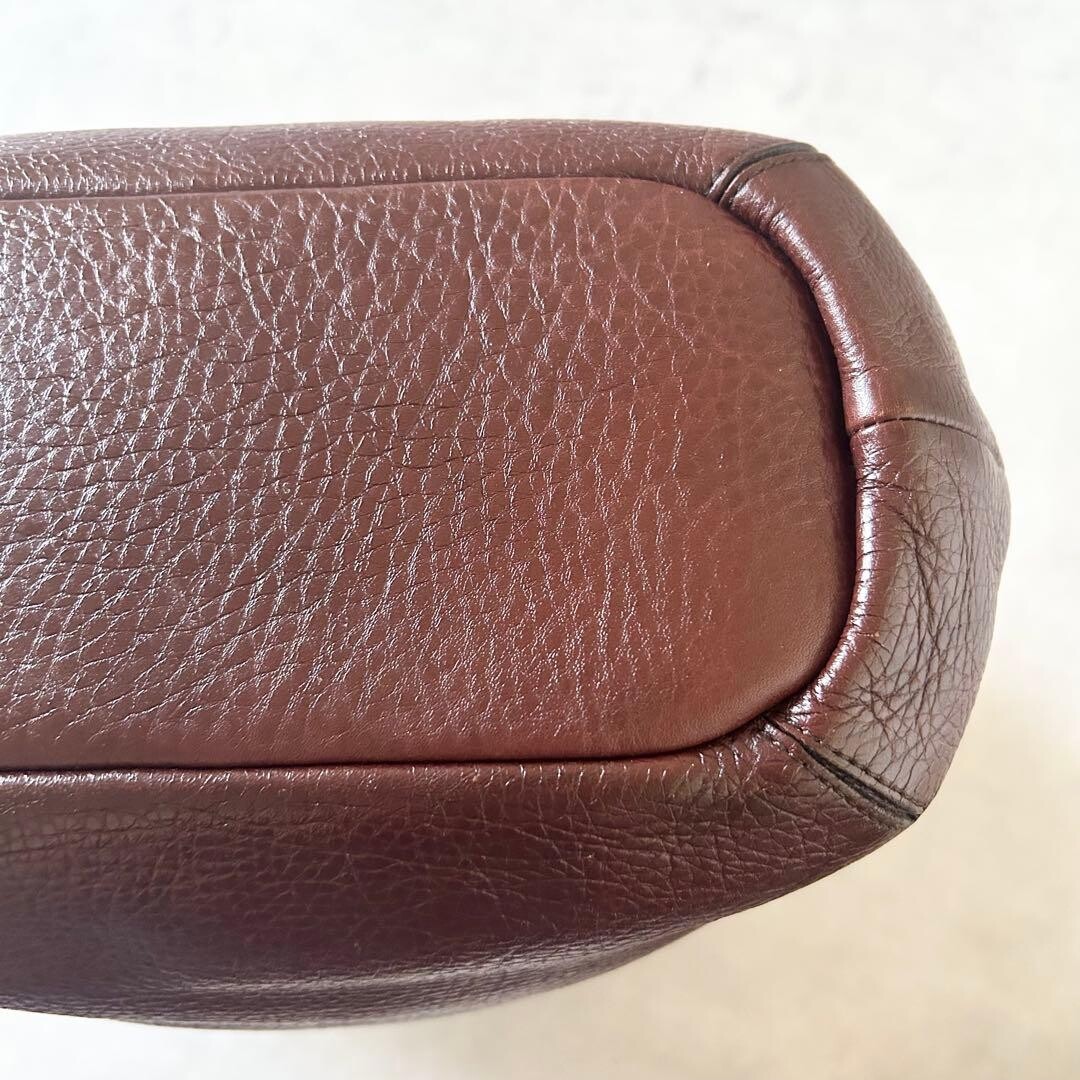 HIROFU Shoulder bag Leather Brown Authentic From Japan