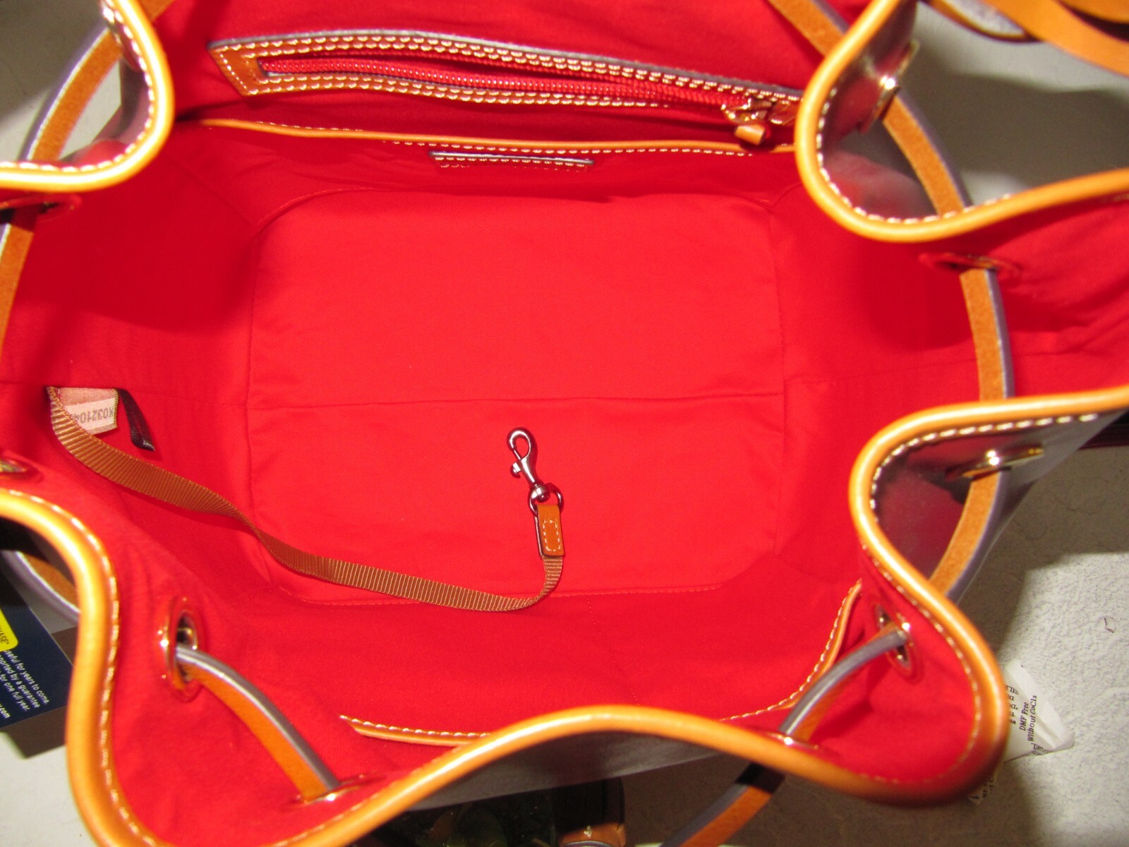 Dooney & Bourke Wexford Tasha Drawstring Bag Mulberry Burgundy Leather NWT $288