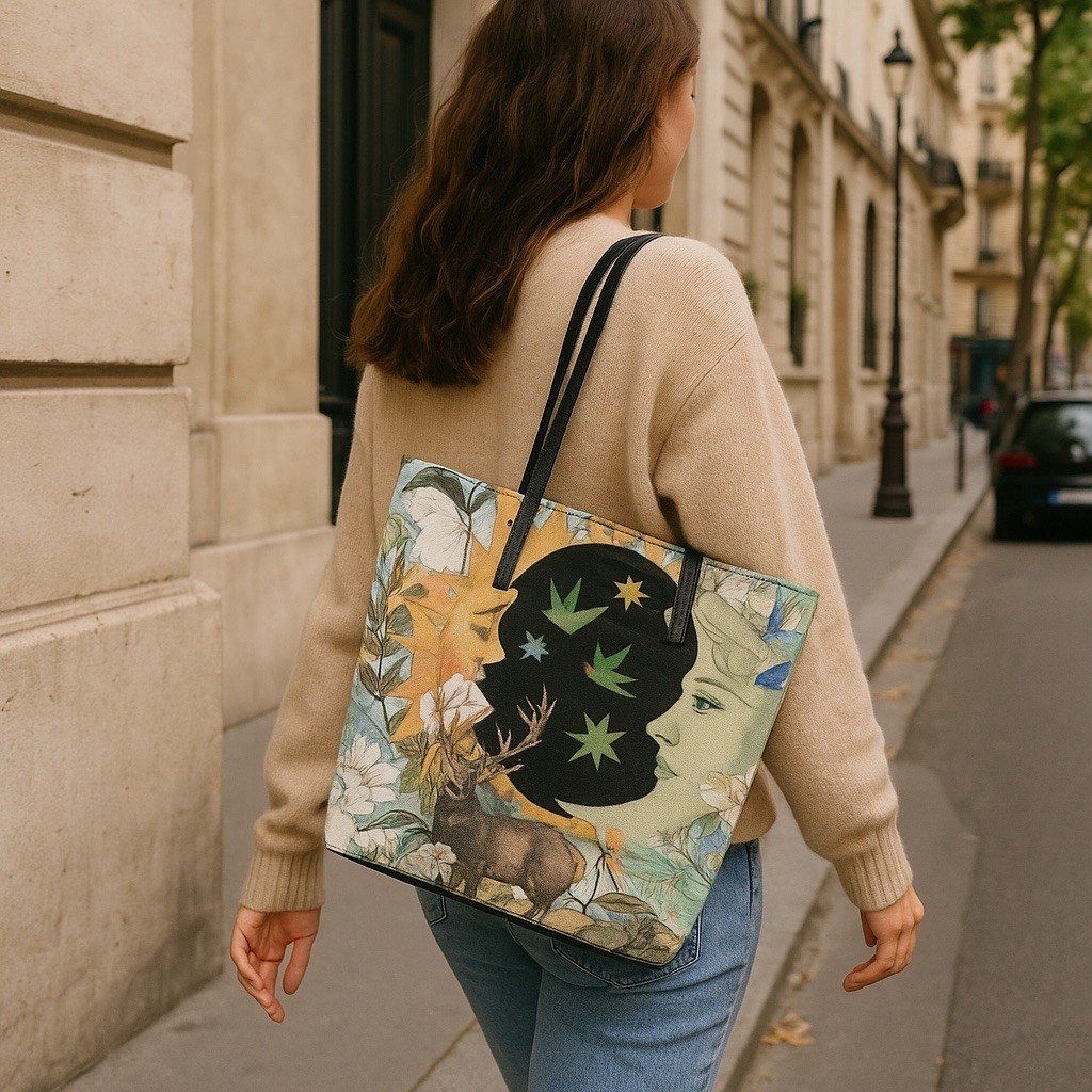 Witchy Tote Bag Stars And Moon Bag Pagan Occult Witchy Accessories Vegan