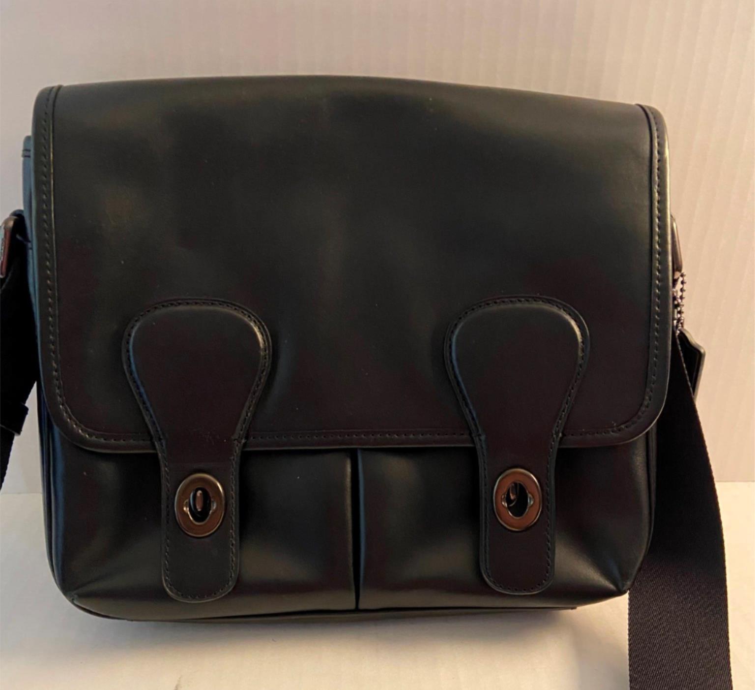 NW0T Coach Heritage Map Bag in Black Leather – Style No. C2906