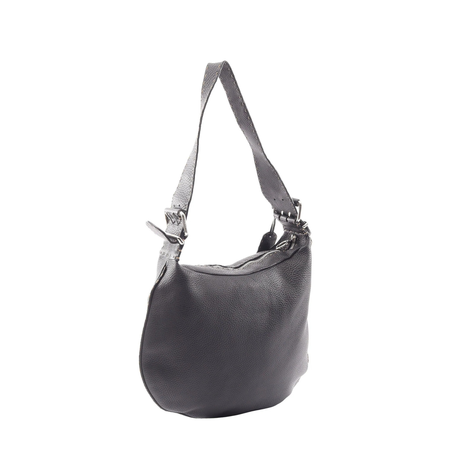 Fendi Shoulder Bag Black Leather #RCB13683
