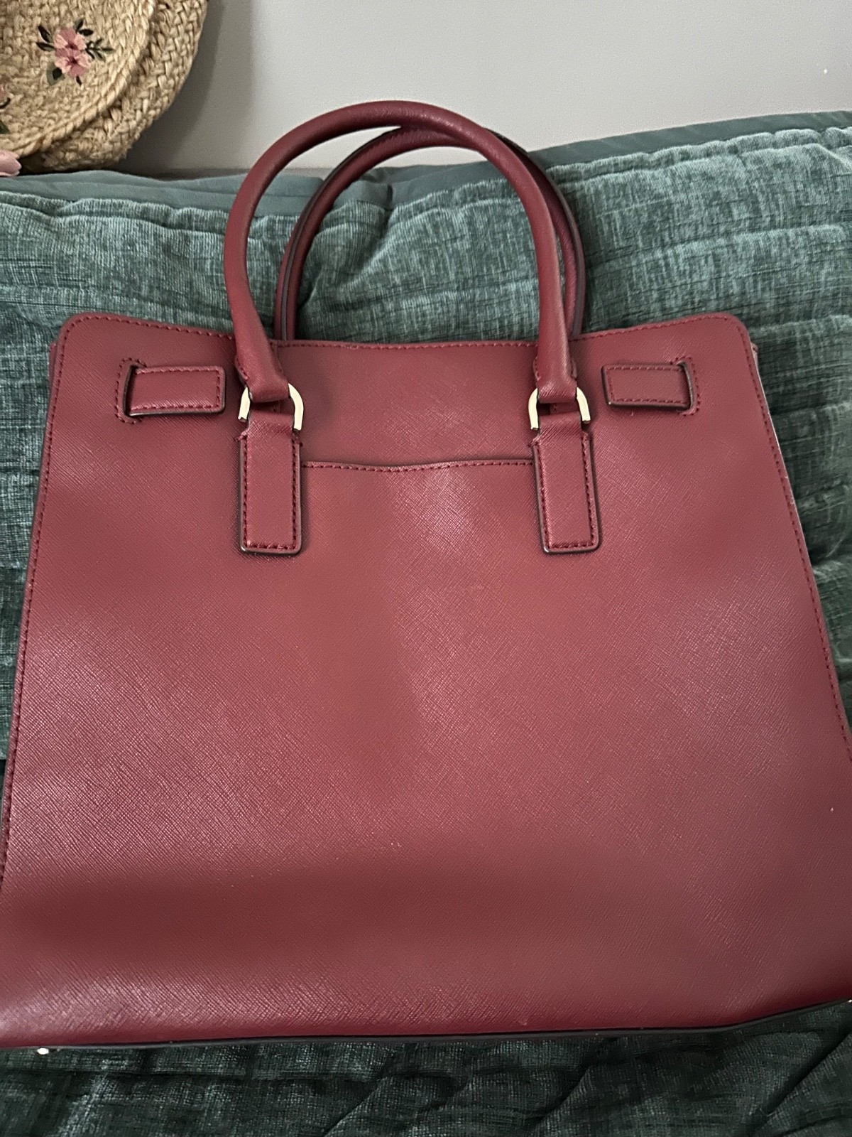 EUC Michael Kors Tote Crossbody Wine Red Burgundy