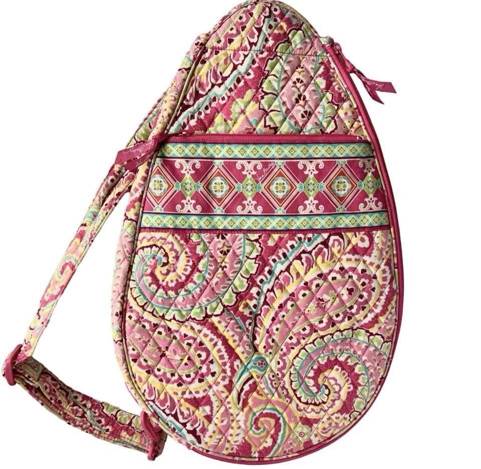 Vera Bradley Capri Melon Tennis Bag with Adjustable Strap