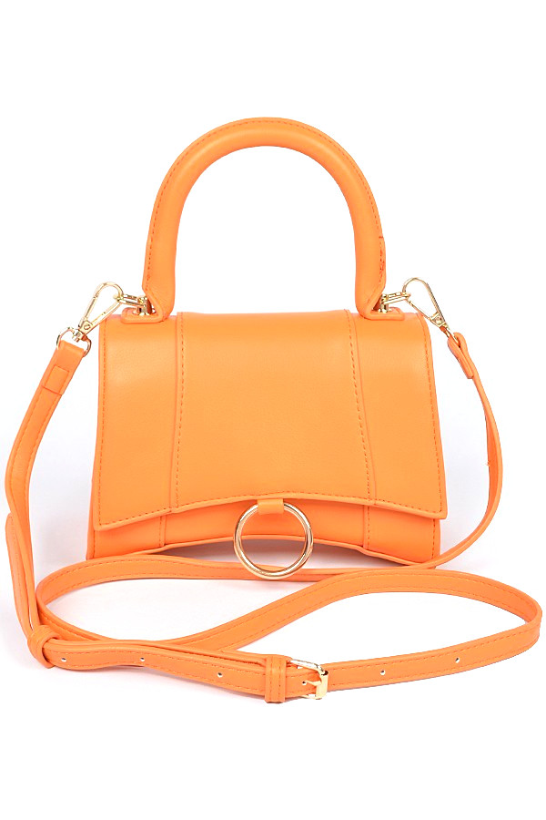 BNWT Brand New Vegan Leather Top Handle Convertible Crossbody Clutch Swing Bag