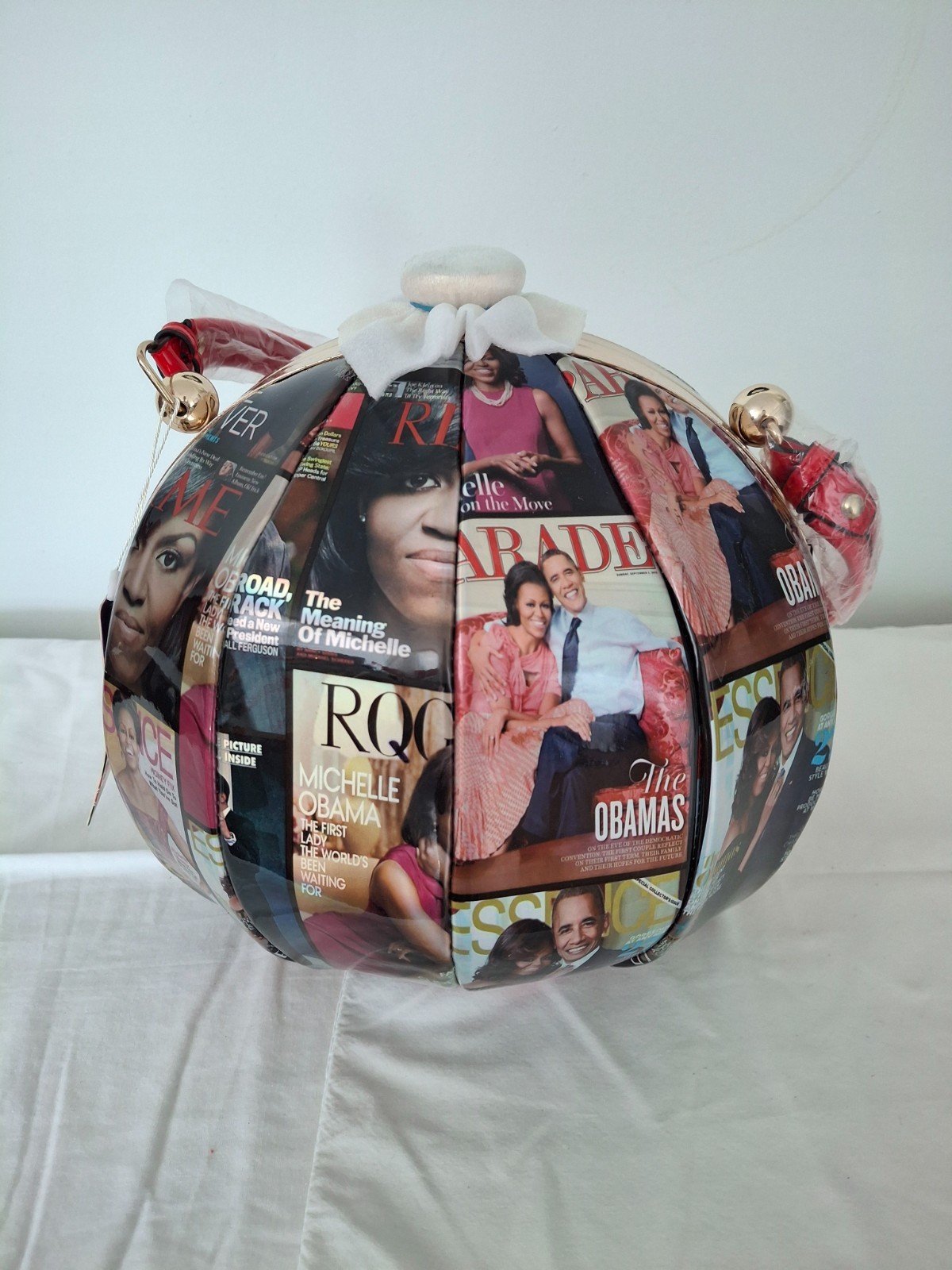 Michelle Obama Magazine Cover Handbag NWT Dome Satchel fashion handbag