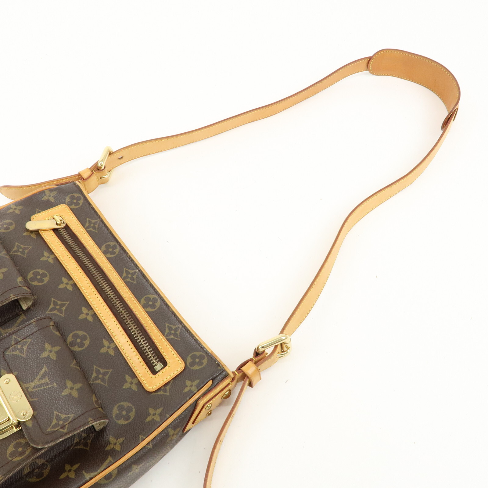Louis Vuitton Monogram Hudson GM Shoulder Bag Brown M40045 Auth Used