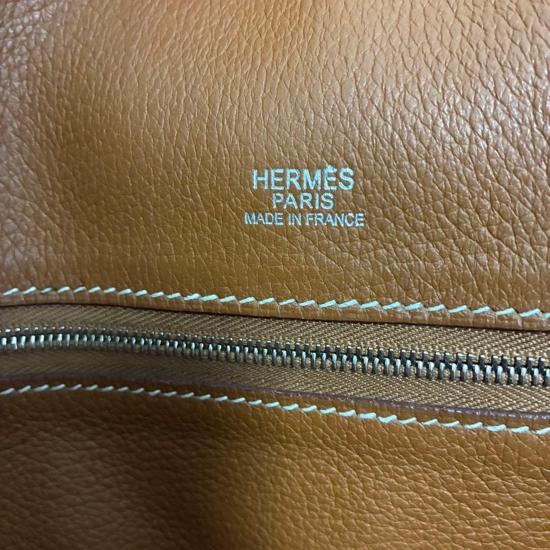 Auth HERMES Victoria Cabas 32 Tote Bag Shoulder Bag Taurillon Clemence Leather