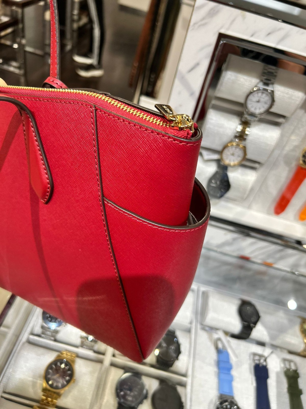 Michael Kors Medium Cherry Tote Bag Leather Satchel Messenger Handbag Purse