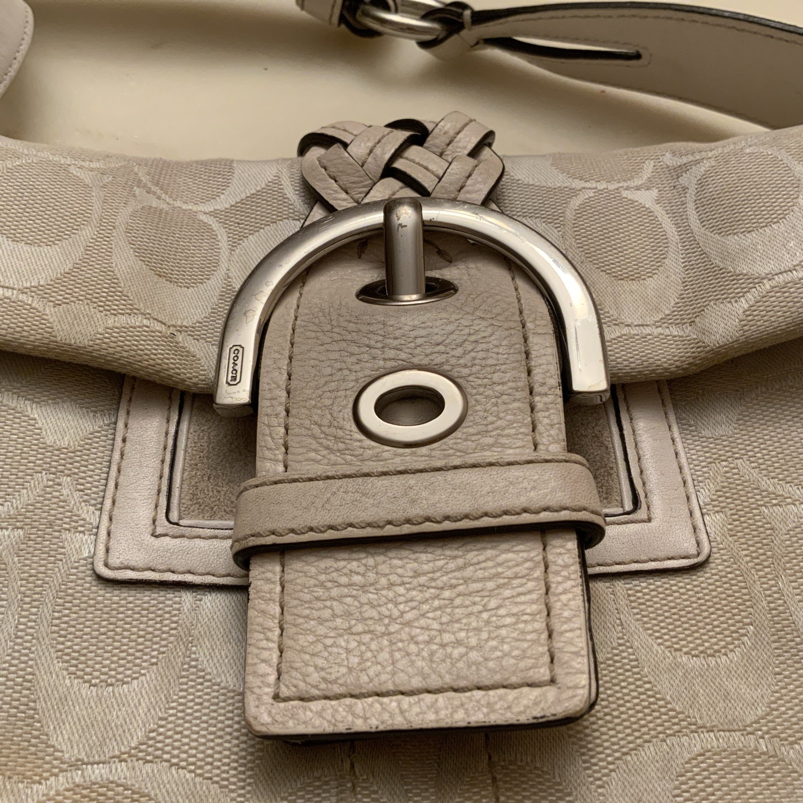 Coach #6280 Signature Boho Classic C Buckle Braided Shoulder Bag ’05 Y2K Hobo
