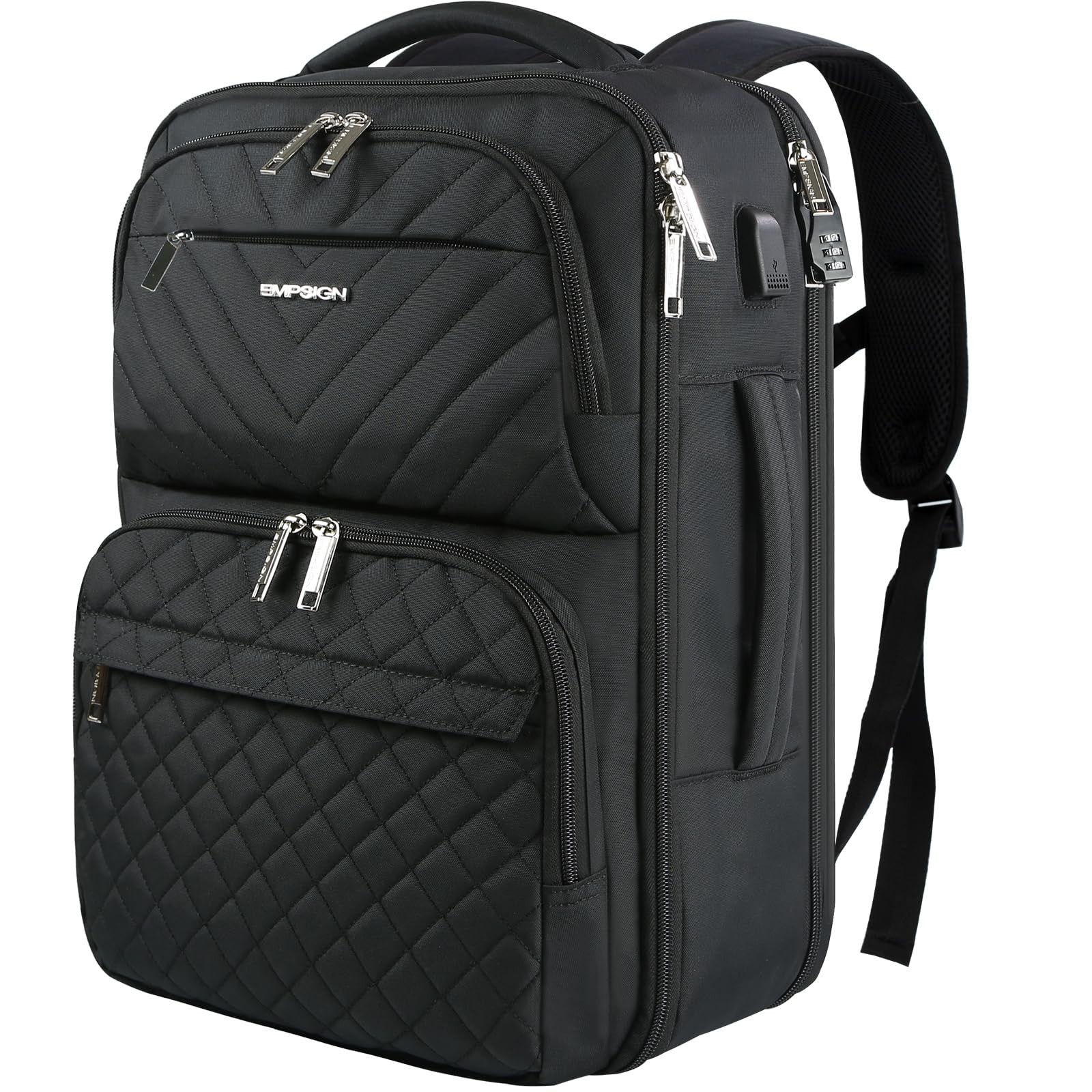 Large Travel Backpack for Women, TSA Approved 17″ Laptop Bag, USB Port, Casual D